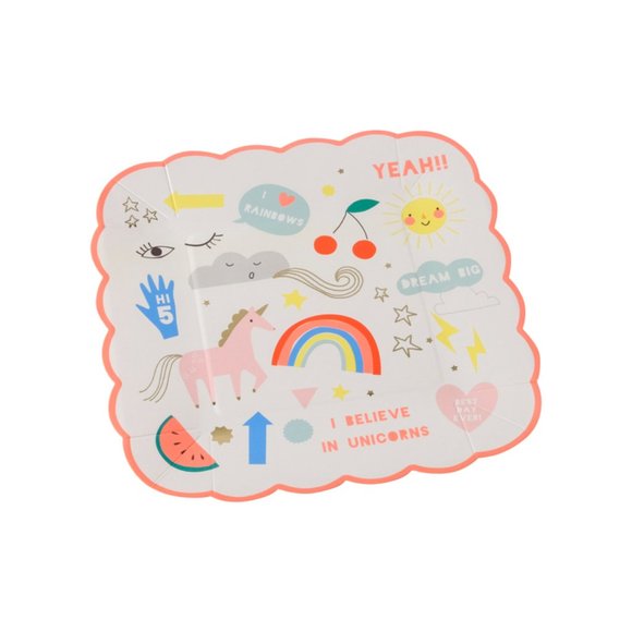 8 Rainbow & Unicorn Small Plate - Picture 1 of 2